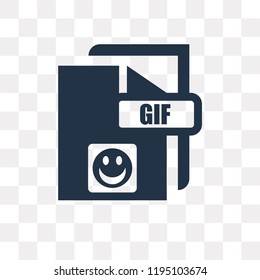 Gif vector icon isolated on transparent background, Gif transparency concept can be used web and mobile