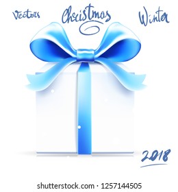 gift 2018 template for congratulations template vector, sticker, lettering