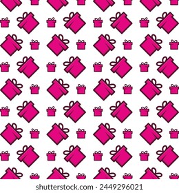 Gift awful trendy multicolor repeating pattern vector illustration background design