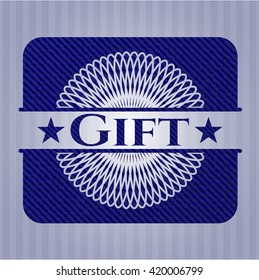 GeschenkBadesaal mit Denim-Textur