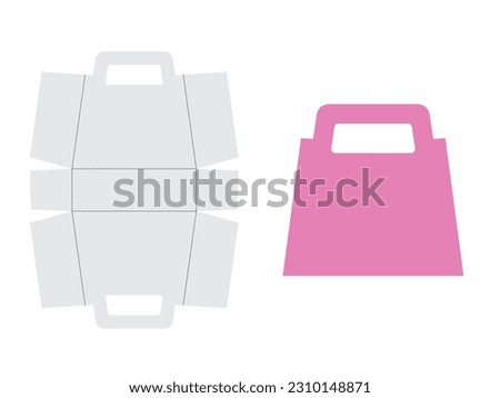 Gift Bag Blank Template, party favor gift hand bag
