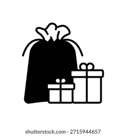 Icono de relleno de regalo de Navidad: Festiva Shopping