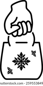 gift bag gift bag Christmas winter snow present Xmas 8155