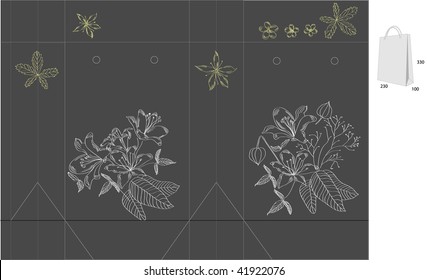 Gift bag with die cut ( flowers)