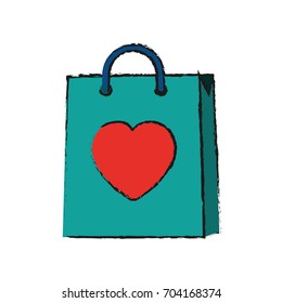 gift bag with heart icon 