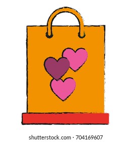 gift bag with heart icon 