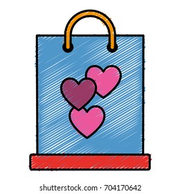 gift bag with heart icon 