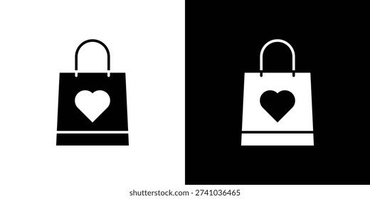 Gift bag icon fill vectors set for ui.
