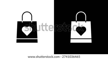 Gift bag icon fill vectors set for ui.