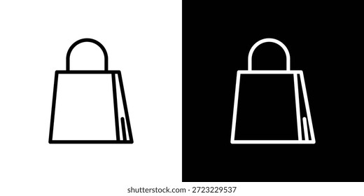 Concepto de logotipo de icono de bolsa de regalo en trazos