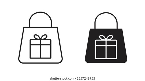 Gift bag Icon set. vector illustration set