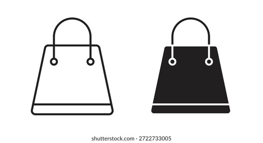 Símbolo del icono de la bolsa de regalo. Vector EPS 10. icono de línea y glifo