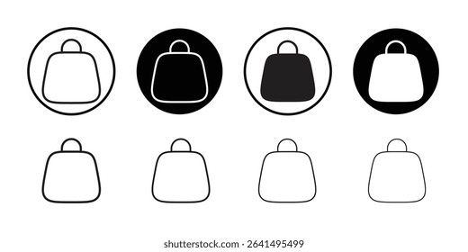 Gift bag icon Thin line illustration set vector