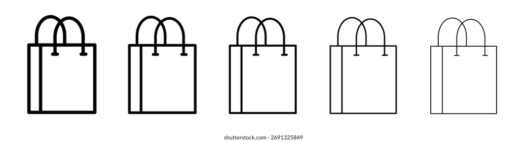 Ícone de bolsa de presente. Coleção de ícones de linha fina para interface do usuário da Web.