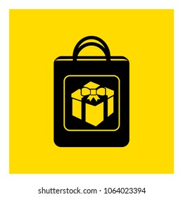 gift bag icon vector