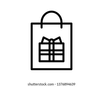 Gift Bag Icon Vector - Vector 