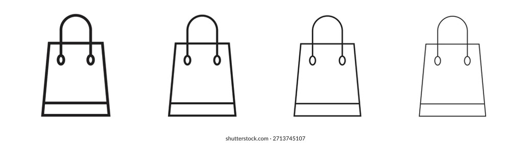 Icono de la bolsa de regalo. Vector de pictogramas aislados.