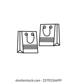 Gift bag icon Vector logo set flat