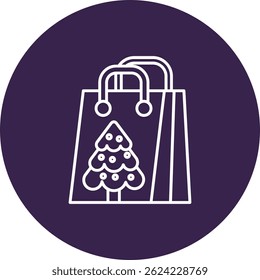 Bolsa de regalo Line Vector Icon Design