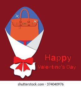 Gift, bag for valentine's day