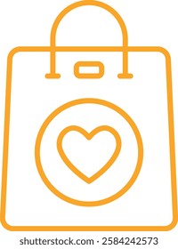 Gift Bag vector icon. Can be used for printing, mobile and web applications.
