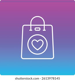 Gift Bag vector icon. Can be used for printing, mobile and web applications.