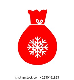 Icono vectorial de bolsa de regalo aislado en fondo blanco, ilustración vectorial 