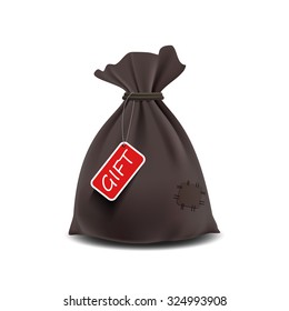 Gift in a bag. Vector illustration