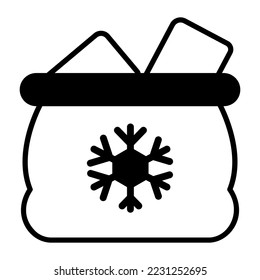 Geschenktasche, Vektorsymbol gemischt einzeln auf weißem Hintergrund