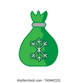 gift bags icon flat color