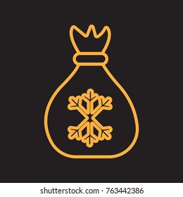 gift bags icon yellow outline