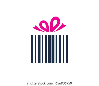 Gift Barcode Icon Logo Design Element