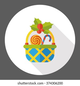 gift basket flat icon