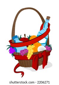Gift Basket, separate items - Vector