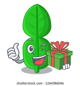 With gift bergamot leaf in a character funny
