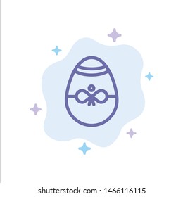 Gift, Bird, Decoration, Easter, Egg Blue Icon on Abstract Cloud Background. Vector Icon Template background