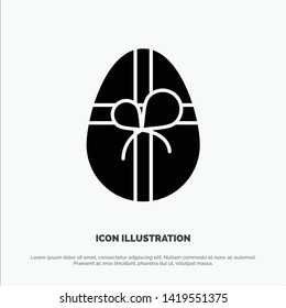 Gift, Birthday, Easter solid Glyph Icon vector