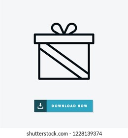 Gift black friday vector icon