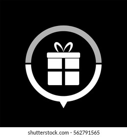 gift  - black  vector icon