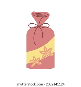 gift in blanket wrapped icon isolated