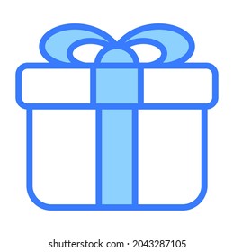 Gift Blue Outline icon, Shopping and Discount Sale icon.