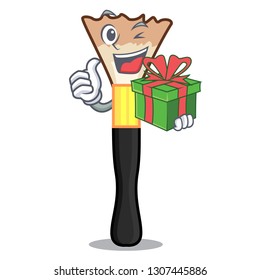 With gift blusher isolated with in the cartoons