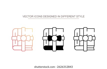 Gift Book icon design with white background stock illustration