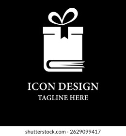 Icono de libro de regalo Diseño de Vector