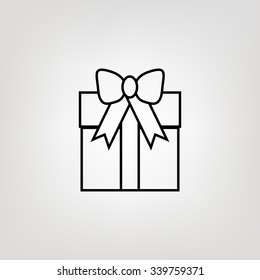 Gift book line icon