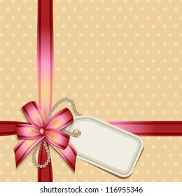 Gift bow with a blank tag