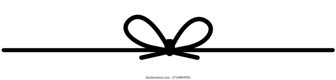 Coleção de arcos de presente apresenta nós de fita desenhados à mão no estilo de linha minimalista perfeito para etiquetas presentes, cartões e embalagem elegante. Ilustração vetorial isolada em branco.