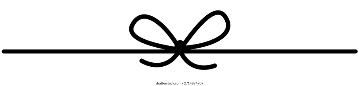 Gift bow collection features hand drawn ribbon knots in minimalist line style perfect for present tags, cards, and elegant packaging. Vector illustration isolated on white.
