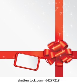 Gift Bow With Empty Card For Your Text