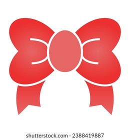 Gift bow flat icon. Decoration color icons in trendy flat style. Knot gradient style design, designed for web and app. Eps 10